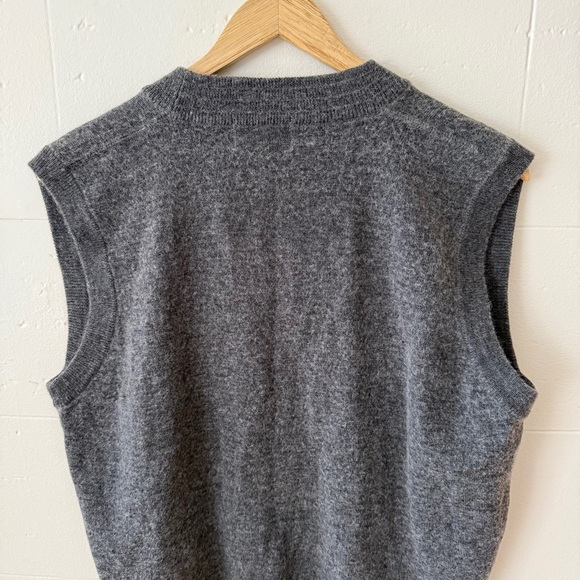 17 ✏️Vintage Wolsey | Size Large | Dark Grey Sweater Vest Grandpa Core Academia - Picture 5 of 9